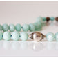 Mint Green Amazonite Necklace with Sterling Silver Accent