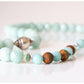 Mint Green Amazonite Necklace with Sterling Silver Accent