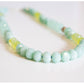 The Minty, Amazonite and Prehnite Bead Necklace with Sterling Silver Details