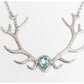 Antler Necklace with Aquamarine - Victoria's Jewellery