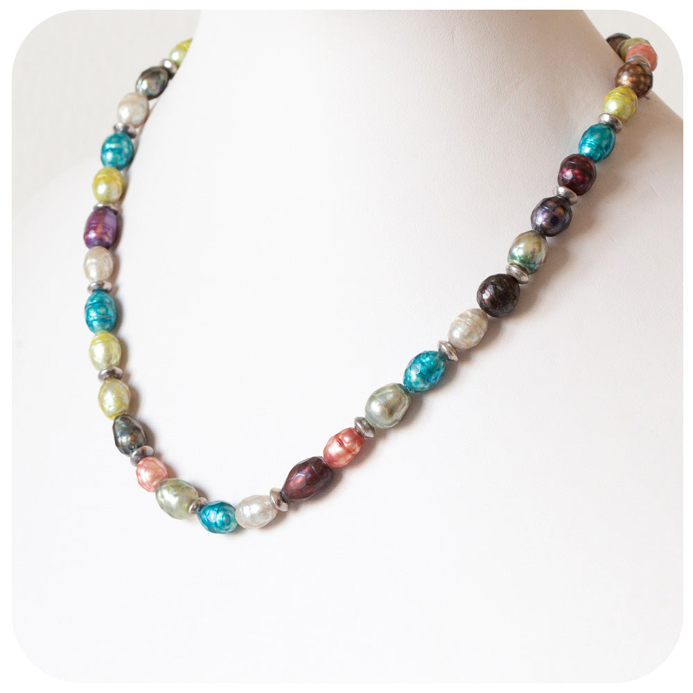 Multi-Colour Rice Pearl Necklace