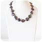 Blue Peacock Biwa Coin Pearls and Yellow Gold Necklace
