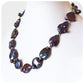 Blue Peacock Biwa Coin Pearls and Yellow Gold Necklace