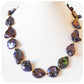 Blue Peacock Biwa Coin Pearls and Yellow Gold Necklace