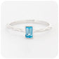 Baguette cut Swiss Blue Topaz Ring