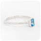 Baguette cut Swiss Blue Topaz Ring