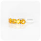 round cut yellow citrine half eternity anniversary ring