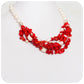 Bright Red Coral and Fresh Water Pearl Necklace - Victoria's Jewellery