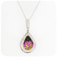 Multi Colour Cubic Zirconia Necklace in Silver
