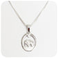 Sterling Silver Elephant Pendant with Tusk Frame Design - Victoria's Jewellery