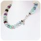 The Minty Fluorite Bead Necklace with Blue Topaz Charm