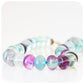 The Minty Fluorite Bead Necklace with Blue Topaz Charm