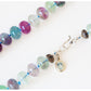 The Minty Fluorite Bead Necklace with Blue Topaz Charm