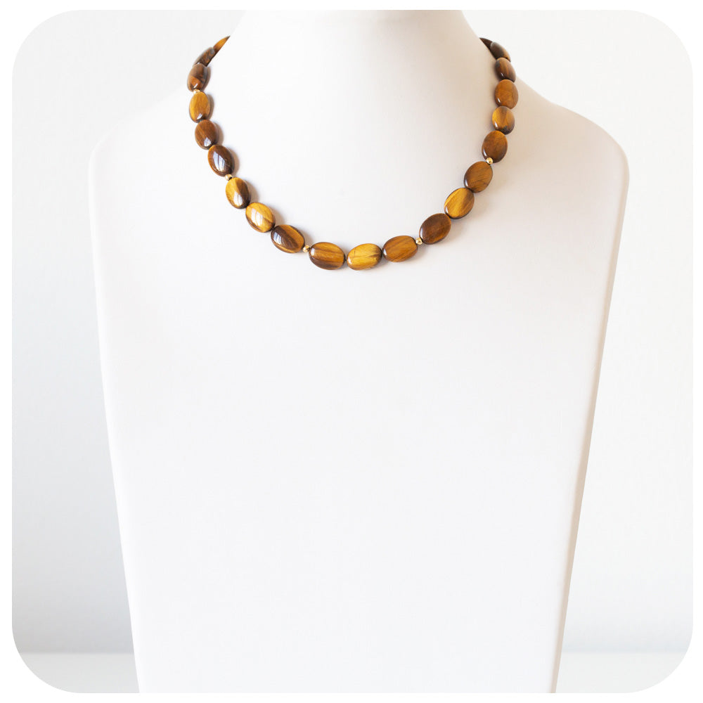 Tiger Eye Coin Necklace