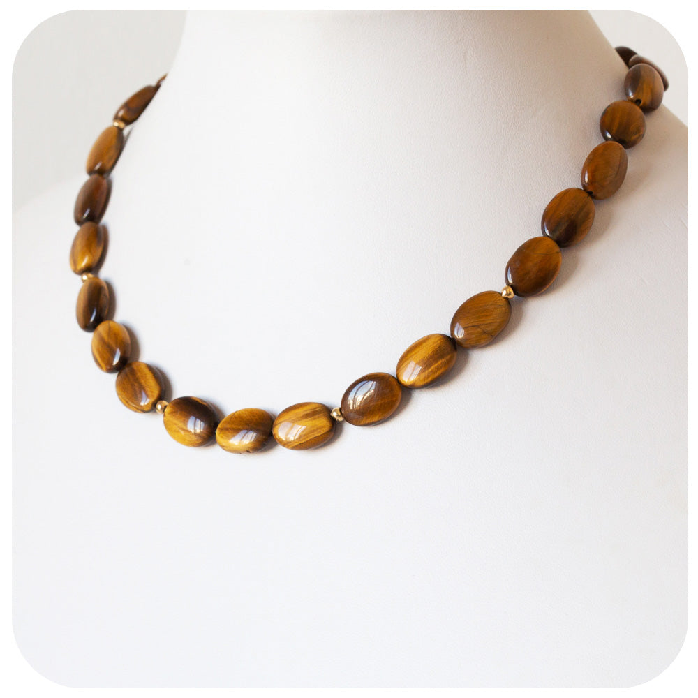 Tiger Eye Coin Necklace