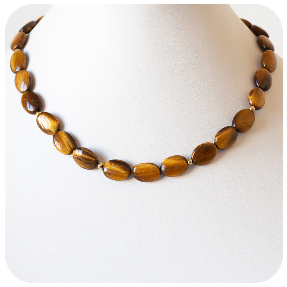 Tiger Eye Coin Necklace