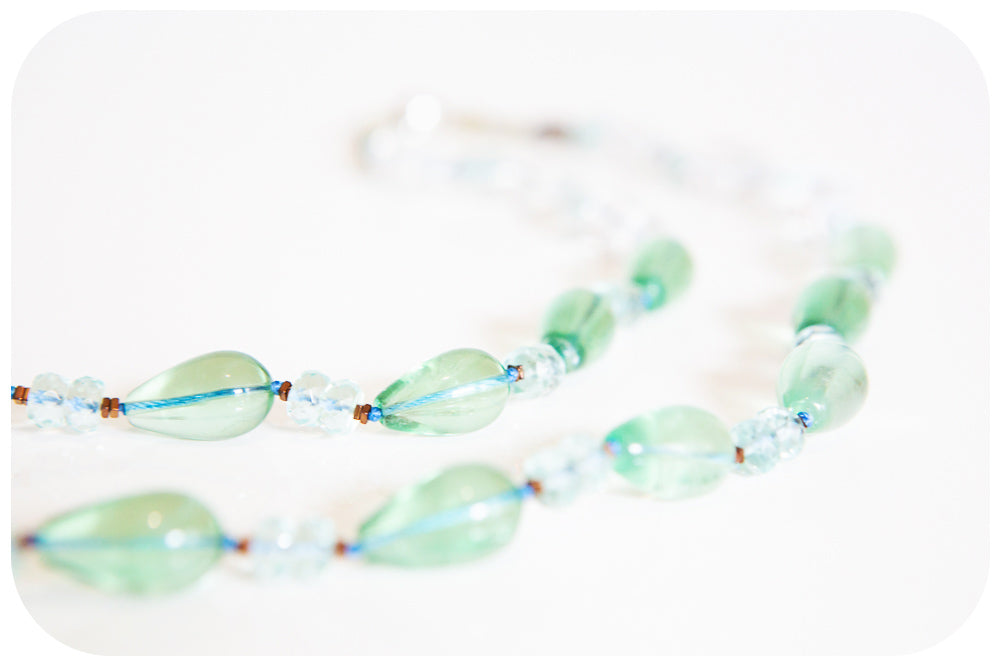 Fluorite and Blue Topaz Necklace