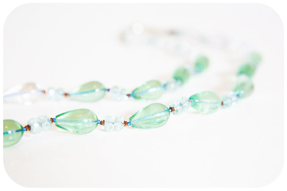 Fluorite and Blue Topaz Necklace