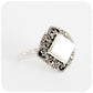 Mother of Pearl and Marcasite Ring in Sterling Silver