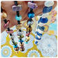 Multi Colour Fresh Water Pearl and Onyx Necklace - 62cm