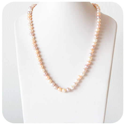 8 - 8.5mm Natural Colour Fresh Water Pearl Necklace