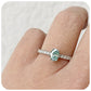 oval cut light blue moissanite with white shoulder accent stone engagement ring - Victoria's Jewellery