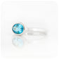 Oval cut Swiss Blue Topaz Tube set Stack Ring - Victoria's Jewellery