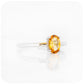 Oval cut Citrine Solitaire Ring