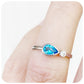 Pear cut Swiss Blue Topaz Stack Ring in Sterling Silver
