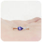 Pear cut Tanzanite and Moissanite Ring