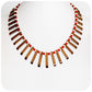 Coral, Ostrich shell and Hematite Necklace - Victoria's Jewellery