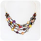 White Fresh Water Pearl, Onyx and Multi-Colour Biwa Pearl Necklace - Victoria's Jewellery