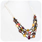 White Fresh Water Pearl, Onyx and Multi-Colour Biwa Pearl Necklace - Victoria's Jewellery