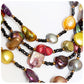 White Fresh Water Pearl, Onyx and Multi-Colour Biwa Pearl Necklace - Victoria's Jewellery