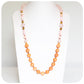 The Pink Opal, Rose Quartz and Orange Calcite Necklace with Gold Details