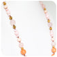 The Pink Opal, Rose Quartz and Orange Calcite Necklace with Gold Details