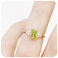 fancy yellow radiant cut moissanite engagement wedding ring - Victoria's Jewellery