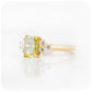 fancy yellow radiant cut moissanite engagement wedding ring - Victoria's Jewellery