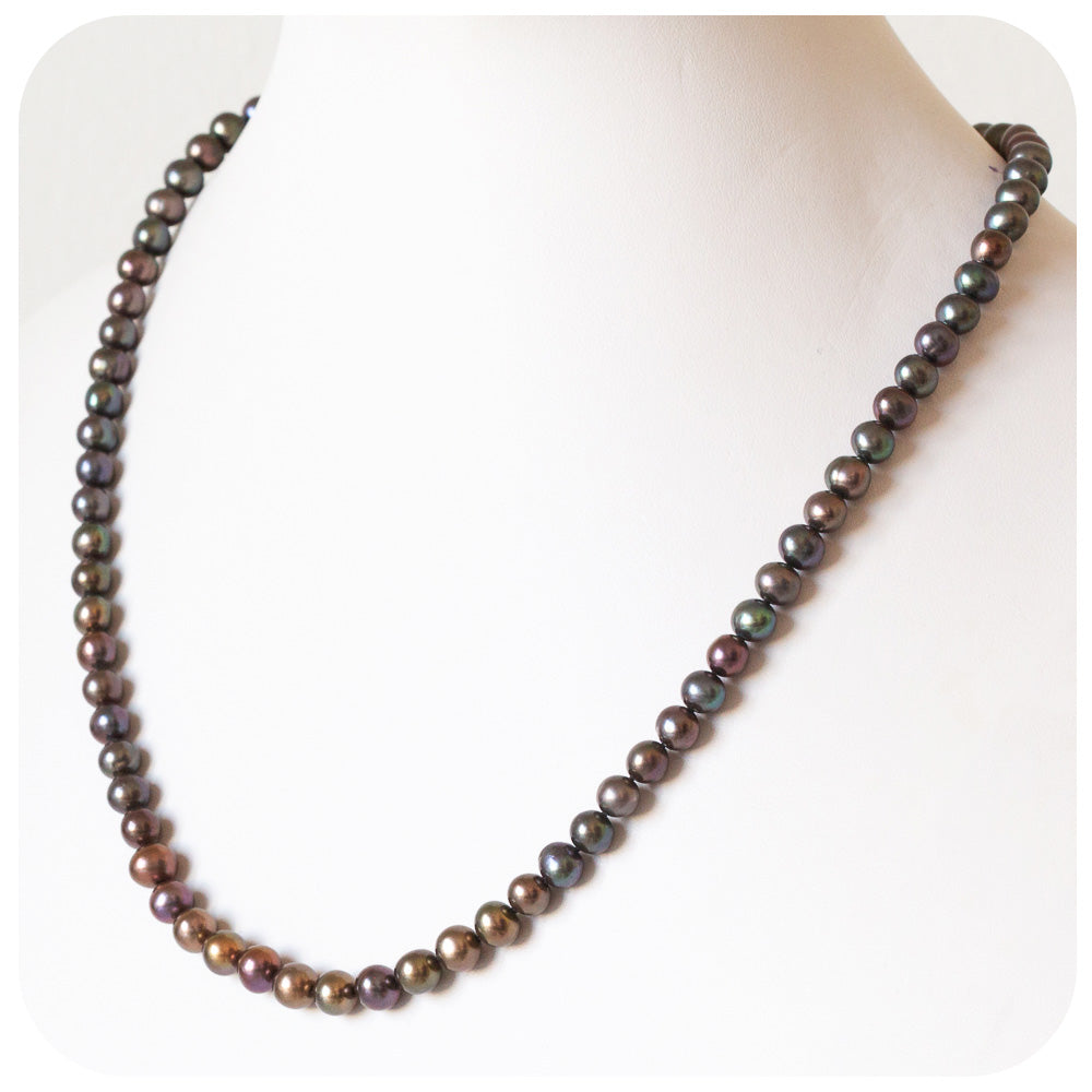 Rainbow Peacock Fresh Water Pearl Necklace