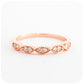 brilliant round cut moissanite stack wedding band ring in rose gold