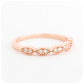 brilliant round cut moissanite stack wedding band ring in rose gold