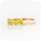 Danelle, a Peridot Half Eternity Trellis Ring