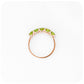 Danelle, a Peridot Half Eternity Trellis Ring