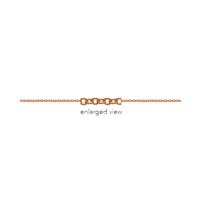 9k Rose Gold Rolo Chain - 1.3mm
