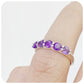 Round cut Amethyst Half Eternity Trellis Style Ring - Victoria's Jewellery