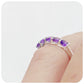 Round cut Amethyst Half Eternity Trellis Style Ring - Victoria's Jewellery