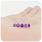 Round cut Amethyst Half Eternity Trellis Style Ring - Victoria's Jewellery