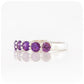 Round cut Amethyst Half Eternity Trellis Style Ring - Victoria's Jewellery
