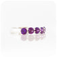 Round cut Amethyst Half Eternity Trellis Style Ring - Victoria's Jewellery
