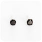 Brilliant Round cut Black Moissanite Stud Earring - Victoria's Jewellery